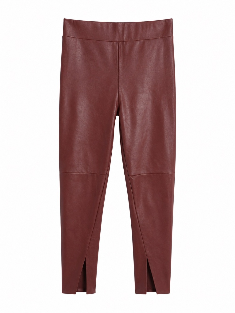 ALIX NYC Faux Leather Pants in Deep Burgundy